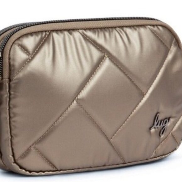 Lug Quilted Mini Bag in Metallic Taupe - Picture 1 of 4